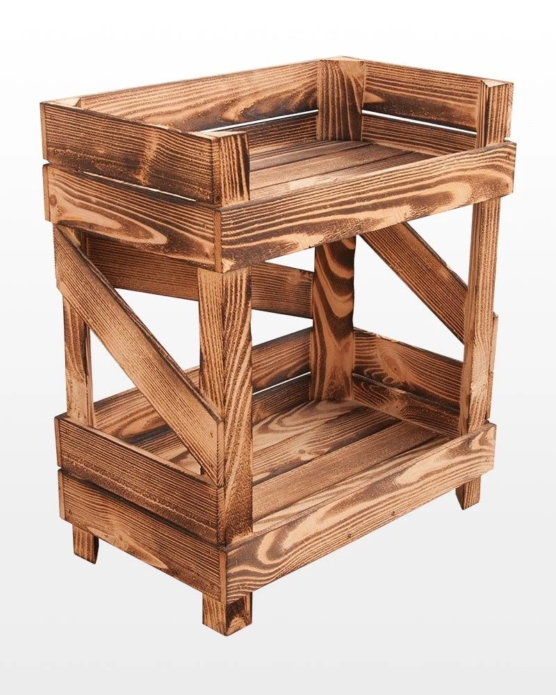 Houten Rek 2 Lagen 50x40x60 Cm 5 Houten Rek 2 Lagen 50x40x60 Cm - Afbeelding 3