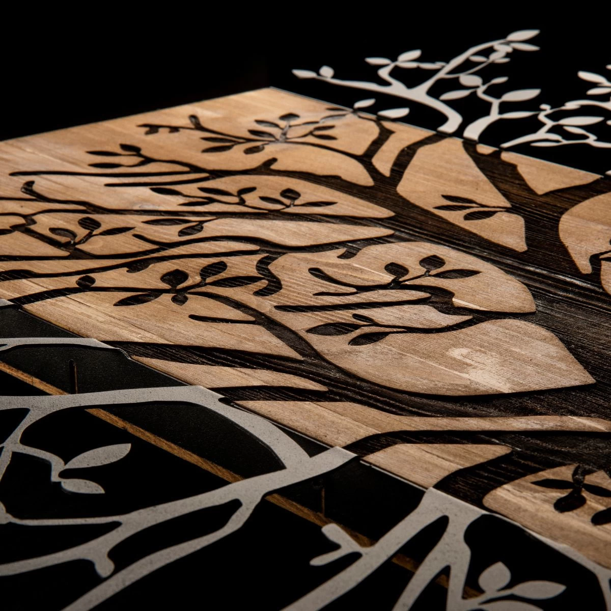 Geometrische Wanddecoratie Boom Met Vogeltjes Van Staal En Hout 7 Geometrische Wanddecoratie Boom Met Vogeltjes Van Staal En Hout - Afbeelding 5