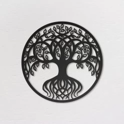 Levensboom Industrieel Metalen Wanddecoratie