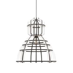 No.19XL Industrielamp WIT MDF 60cm
