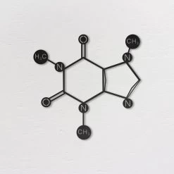 Caffeine Scheikundig Industrieel Metalen Wanddecoratie