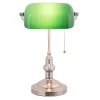 Klassieke Bureaulamp Groen Metaal Glas 27*17*41 Cm -Woonmeubelwinkel 5ll 5100