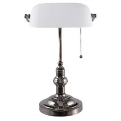 Klassieke Bureaulamp Wit 27*23*42 Cm -Woonmeubelwinkel 5ll 5100w 1