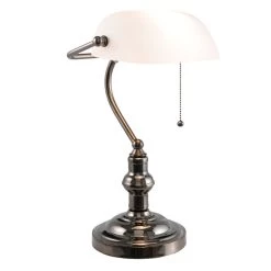Klassieke Bureaulamp Wit 27*23*42 Cm -Woonmeubelwinkel 5ll 5100w 2