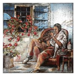 Wanddecoratie Man Trompet Spelend