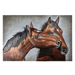 Wanddecoratie Paarden 120*6*80 Cm
