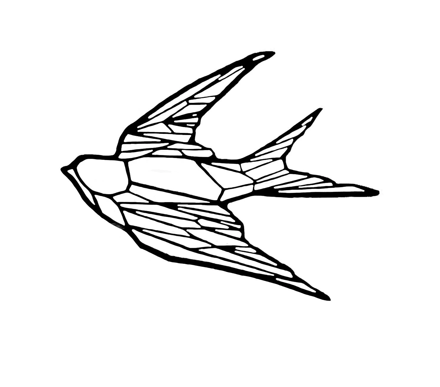 Geometrische Dieren Zwaluw 3 Geometrische Dieren Zwaluw