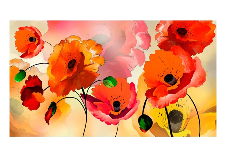 Fotobehang XXL - Velvet Poppies 4 Fotobehang XXL - Velvet Poppies - Afbeelding 2