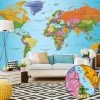 Fotobehang XXL - World Map: Colourful Geography II -Woonmeubelwinkel MNL 500x280new1371 MP 1