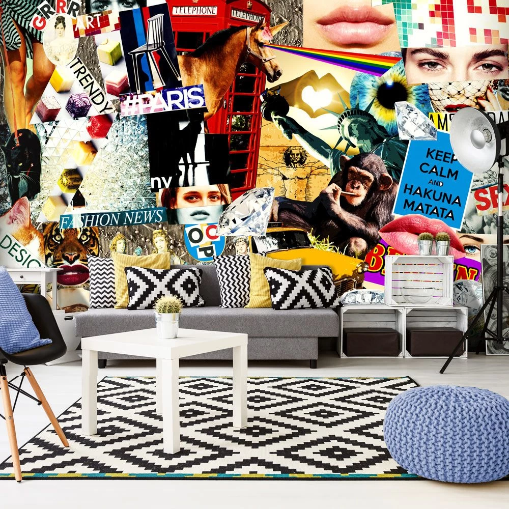 Fotobehang XXL - Scraps Of Modernity 3 Fotobehang XXL - Scraps Of Modernity