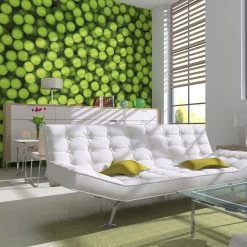 Fotobehang - Tennisballen - Achtergrond