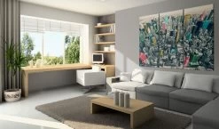 Schilderij - New York - Zwart Wit Maar Met Kleuren 7 Schilderij - New York - Zwart Wit Maar Met Kleuren -Woonmeubelwinkel MNL N1379 DK MP 2