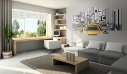 Schilderij - Cartoon Taxi -Woonmeubelwinkel MNL N1632 MP 2