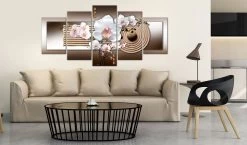 Schilderij - Orchid And Zen Garden -Woonmeubelwinkel MNL N3000 MP 2