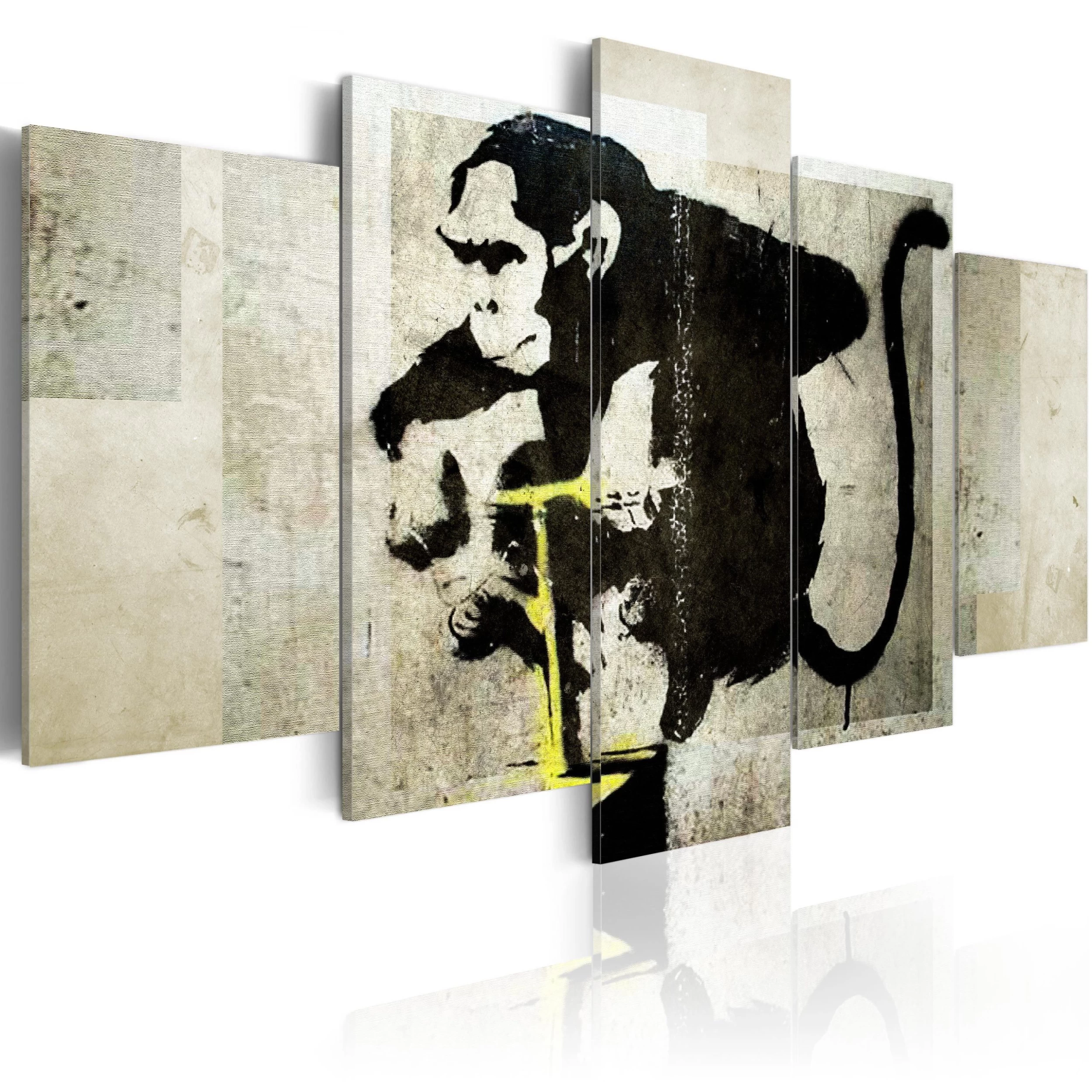 Schilderij - Monkey TNT Detonator (Banksy) 3 Schilderij - Monkey TNT Detonator (Banksy)