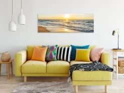 Schilderij - Calm Waves (1 Part) Narrow Golden -Woonmeubelwinkel MNL N8087 DKX MP 2