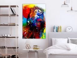 Schilderij - Lion And Watercolours (1 Part) Vertical -Woonmeubelwinkel MNL N8407 MP 2