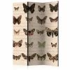 Vouwscherm - Retro Style: Butterflies [Room Dividers] -Woonmeubelwinkel MNL PARAVENT1029 MP 1