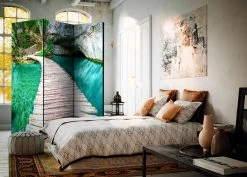 Vouwscherm - Emerald Lake [Room Dividers] -Woonmeubelwinkel MNL PARAVENT198 MP 2