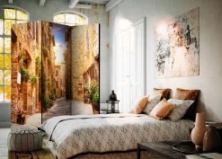Vouwscherm - Colourful Street In Tuscany [Room Dividers] -Woonmeubelwinkel MNL PARAVENT621 MP 2