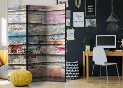 Vouwscherm - Colourful Wood [Room Dividers] -Woonmeubelwinkel MNL PARAVENT653 MP 2