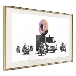 Banksy: Donuts (Strawberry) -Woonmeubelwinkel MNL POSTERprp0167s br MP 13