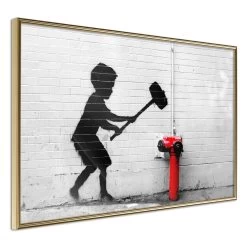 Banksy: Hammer Boy -Woonmeubelwinkel MNL POSTERprp0174s br MP 11