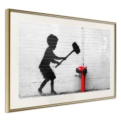 Banksy: Hammer Boy -Woonmeubelwinkel MNL POSTERprp0174s br MP 13