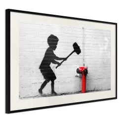 Banksy: Hammer Boy -Woonmeubelwinkel MNL POSTERprp0174s br MP 9
