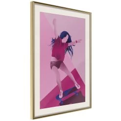 Girl On A Skateboard -Woonmeubelwinkel MNL POSTERprp1306s br MP 13