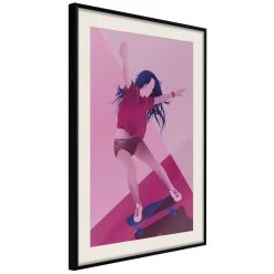 Girl On A Skateboard -Woonmeubelwinkel MNL POSTERprp1306s br MP 9