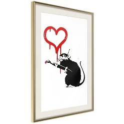 Banksy: Love Rat -Woonmeubelwinkel MNL POSTERprp1512s br MP 13