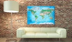 Afbeelding Op Kurk - Traditional Cartography [Cork Map] -Woonmeubelwinkel MNL Pinnwand604 MP 2