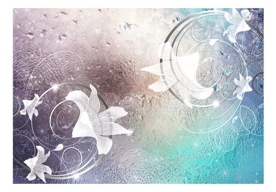 Zelfklevend Fotobehang - Glass Flowers 4 Zelfklevend Fotobehang - Glass Flowers - Afbeelding 2