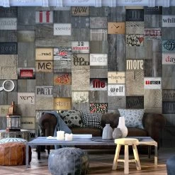 Fotobehang - Wooden Inscription