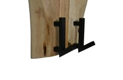 Kapstok Live Edge - 25x13x60 - Naturel - Acaciahout/metaal -Woonmeubelwinkel de kisten koning 107597 4