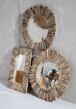 De Driftwood Crown Spiegel - Naturel - M -Woonmeubelwinkel de kisten koning 107819 4