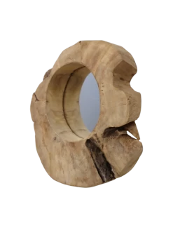 Wandspiegel Kecik - 30x30 - Naturel - Teak/glas -Woonmeubelwinkel de kisten koning 107856 3 1