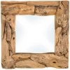 Wandspiegel - 50x50 Cm - Teak Wortelhout -Woonmeubelwinkel de kisten koning 107857 1