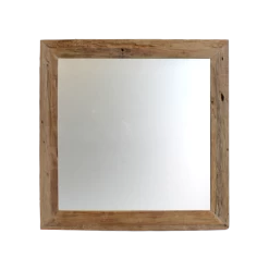 Wandspiegel Rustiek - 100x100 Cm - Drijfhout Teak