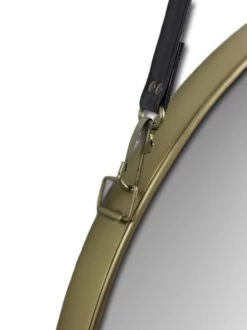 Ronde Wandspiegel Met Riem - ø45 Cm - Antique Gold/zwart -Woonmeubelwinkel de kisten koning 107871 3