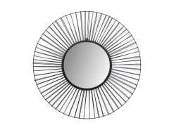 Wandspiegel Tarifa - ΓΈ90 - Ijzer - Zwart