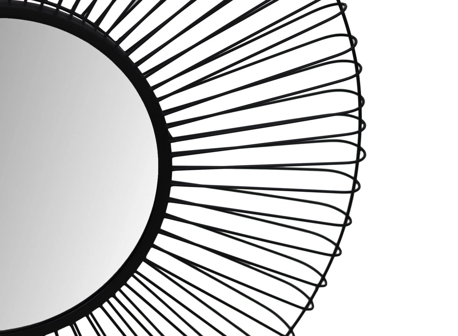 Wandspiegel Tarifa - ø90 - Ijzer - Zwart 6 Wandspiegel Tarifa - ø90 - Ijzer - Zwart - Afbeelding 4