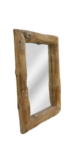 Wandspiegel - 50x70 Cm - Teakhout -Woonmeubelwinkel de kisten koning 107873 3