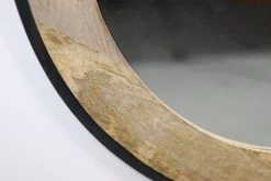 Wangspiegel Rond - ø70x5 - Naturel/zwart - Teakhout -Woonmeubelwinkel de kisten koning 107875 3