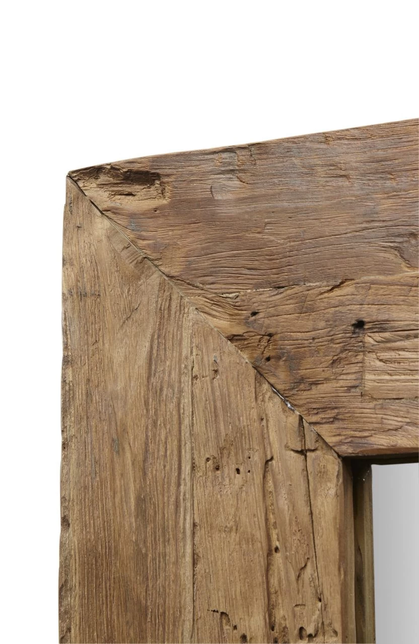 Wandspiegel Rustiek - 140x90 Cm - Drijfhout Teak 5 Wandspiegel Rustiek - 140x90 Cm - Drijfhout Teak - Afbeelding 3