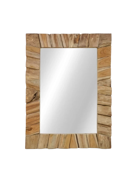 Wandspiegel - 60x80 Cm - Naturel - Teak 3 Wandspiegel - 60x80 Cm - Naturel - Teak