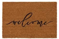 DOOR MAT WELCOME COCO NAT/BL