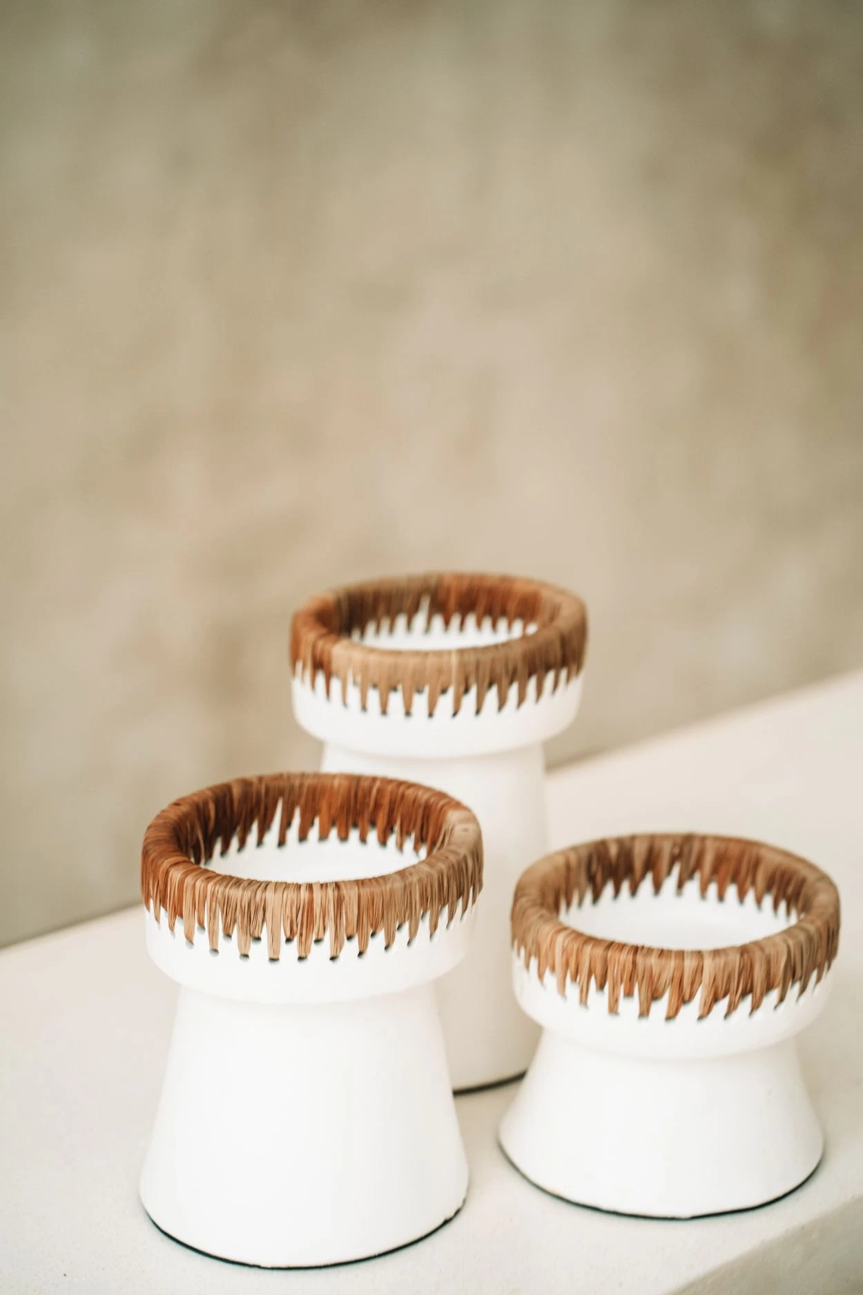 The Pretty Kaarsenhouder - Wit Naturel - S 4 The Pretty Kaarsenhouder - Wit Naturel - S - Afbeelding 2