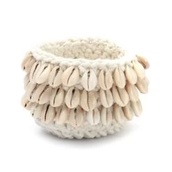 De Cowrie Macramé Kaarshouder - Naturel - S